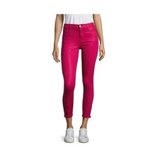 J Brand Alana Pink Coated High Rise Skinny Jeans