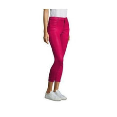 J Brand Alana Pink Coated High Rise Skinny Jeans