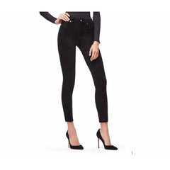 Good American Good Legs Black Faux Suede Leggings