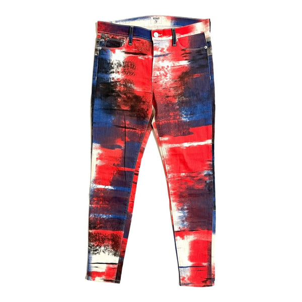 Hudson Jeans Nico Mid-Rise Super Skinny Geometric Print