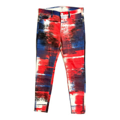 Hudson Jeans Nico Mid-Rise Super Skinny Geometric Print