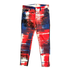 Hudson Jeans Nico Mid-Rise Super Skinny Geometric Print