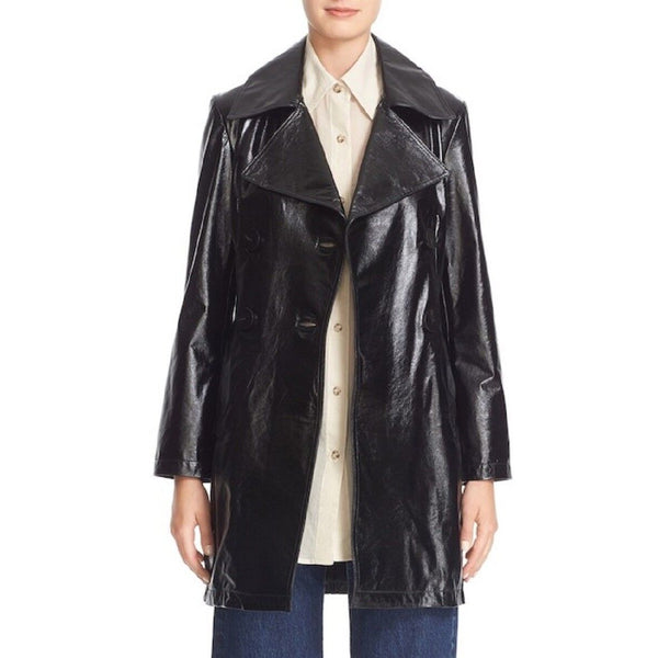 Simon Miller Bowa Double Breasted Patent Leather Jacket