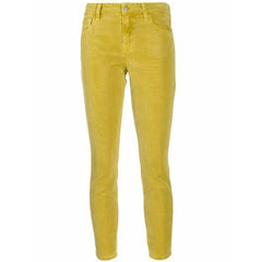 J Brand Mid Rise Absinthe Yellow Skinny Corduroy Pants