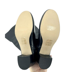 Aldo Black Leather Over The Knee Boots