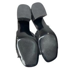 Steve Madden Black Denim Slip On Mule Sandals