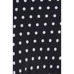 Lewit Polka Dot Silk Midi Skirt A Line Lace Trim