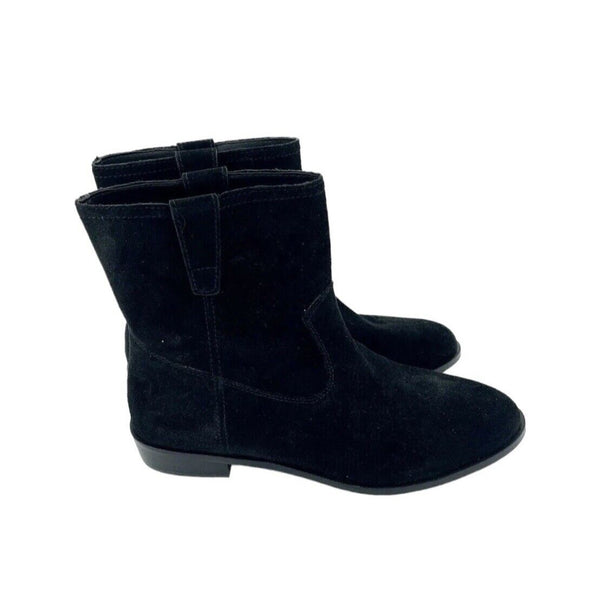 Rebecca Minkoff Chasidy Black Suede Leather Pull On Ankle Boots