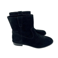 Rebecca Minkoff Chasidy Black Suede Leather Pull On Ankle Boots
