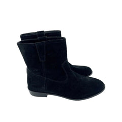 Rebecca Minkoff Chasidy Black Suede Leather Pull On Ankle Boots