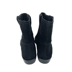 Rebecca Minkoff Chasidy Black Suede Leather Pull On Ankle Boots