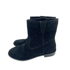 Rebecca Minkoff Chasidy Black Suede Leather Pull On Ankle Boots