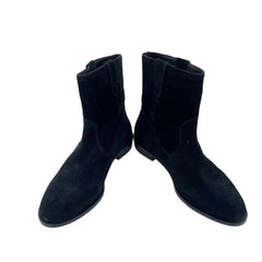 Rebecca Minkoff Chasidy Black Suede Leather Pull On Ankle Boots