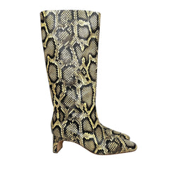 Loeffler Randall Leighton Sahra Tall Snake Leather Print Boots