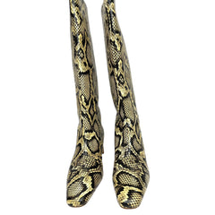 Loeffler Randall Leighton Sahra Tall Snake Leather Print Boots