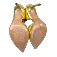 Schutz Chelsie Metallic Napa/Vinyl Gold Pumps - FLOOR SAMPLE