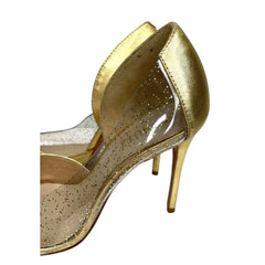 Schutz Chelsie Metallic Napa/Vinyl Gold Pumps - FLOOR SAMPLE