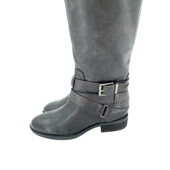Vince Camuto Grey Leather Tall Riding Boots