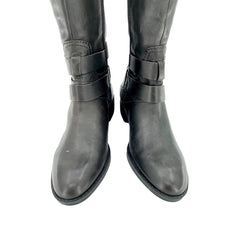 Vince Camuto Grey Leather Tall Riding Boots