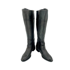 Vince Camuto Grey Leather Tall Riding Boots