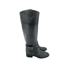 Vince Camuto Grey Leather Tall Riding Boots