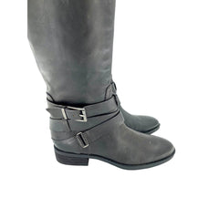 Vince Camuto Grey Leather Tall Riding Boots