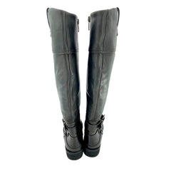 Vince Camuto Grey Leather Tall Riding Boots