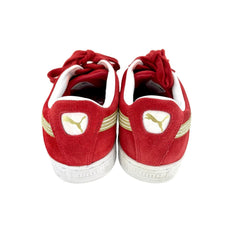Puma Womens Varsity Sneakers Red 36773503 Low Top Lace Up Red Suede - PRE-OWNED