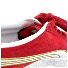 Puma Womens Varsity Sneakers Red 36773503 Low Top Lace Up Red Suede - PRE-OWNED