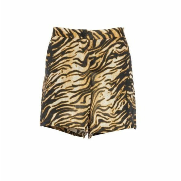 Rachel Comey Sycamore Tiger Print High Rise Linen Shorts