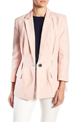 Joie Lian Rose Blush Linen Blazer