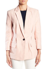 Joie Lian Rose Blush Linen Blazer