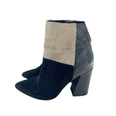 Chinese Laundry Kristin Cavallari Black Multi Color-block Booties - PRE-OWNED