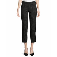 Piazza Sempione Honia Dots Straight Leg Ankle Crop Pant Black