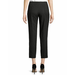 Piazza Sempione Honia Dots Straight Leg Ankle Crop Pant Black