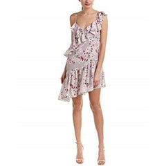Parker Pink Floral Strappy Cocktail Dress