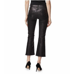 J Brand Selena Black Coated Cropped Bootcut Mid Rise Jeans