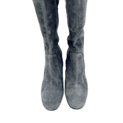 Vince Blythe Grey Suede Leather Over the Knee Boots