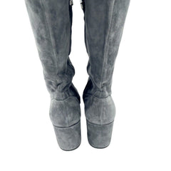 Vince Blythe Grey Suede Leather Over the Knee Boots