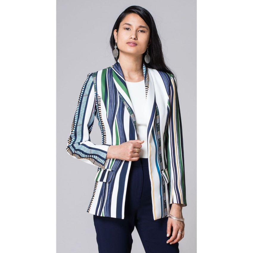 Sachin & Babi Uva Striped Open Front Blazer