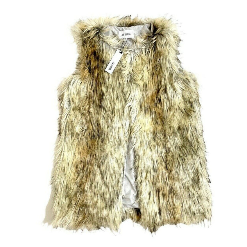 BB Dakota Shaggy Faux Fur Vest