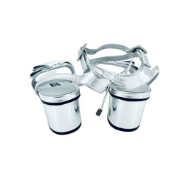 Senso Jemma II Bow Silver Metallic Patent Leather Sandals