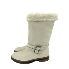 Timberland Riley Flair Pull On Fur Lining Cream Leather Boots - Defect