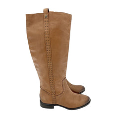 Sam Edelman Soft Studded Leather Riding Boot Whiskey Brown