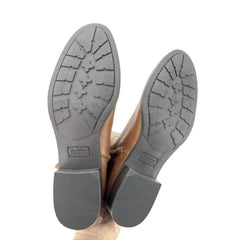 Sam Edelman Soft Studded Leather Riding Boot Whiskey Brown