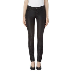 J Brand Lace Ankle Photo Ready Black Coated Skinny Jeans