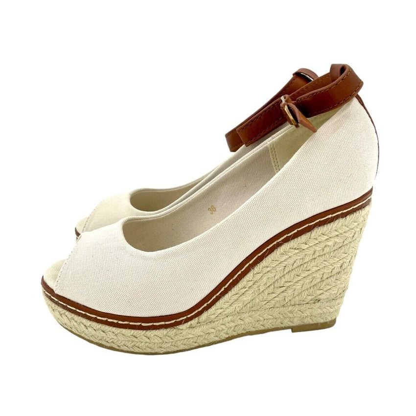 Marina Yachting Open Toe Espadrille Ankle Strap Wedge Sandals