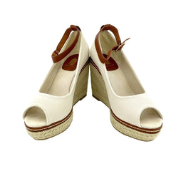 Marina Yachting Open Toe Espadrille Ankle Strap Wedge Sandals