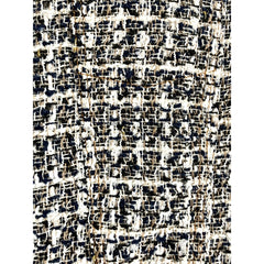 Gracia Tweed Denim Blue Silver Glitter Contrast Crop Jacket