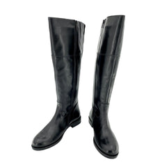 Italian Shoemakers Lara Black Leather Riding Boots